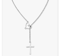 James Avery Faith, Hope, & Love Sterling Silver Lariat Necklace 202//188